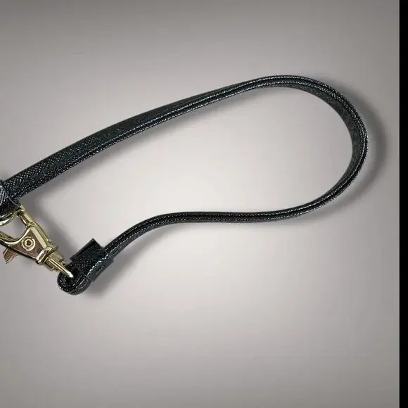 Like New TORY BURCH Black Saffiano Leather Robinson Envelope Wristlet Clutch - Picture 9 of 14